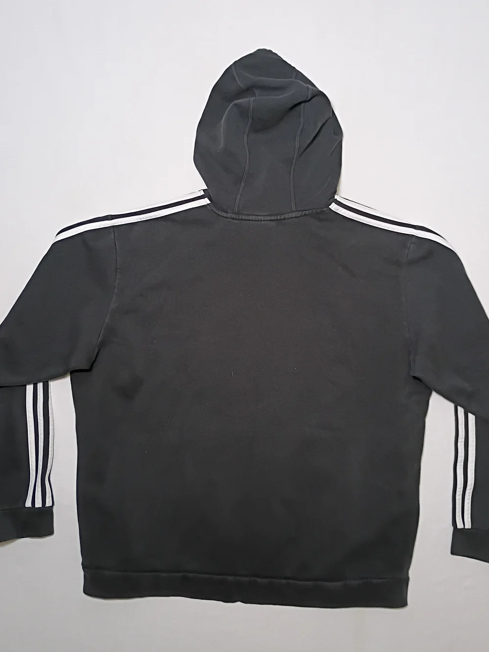 Adidas Essentials Mens 3 Stripe Pullover Fleece Hoodie XL Black GJ9544